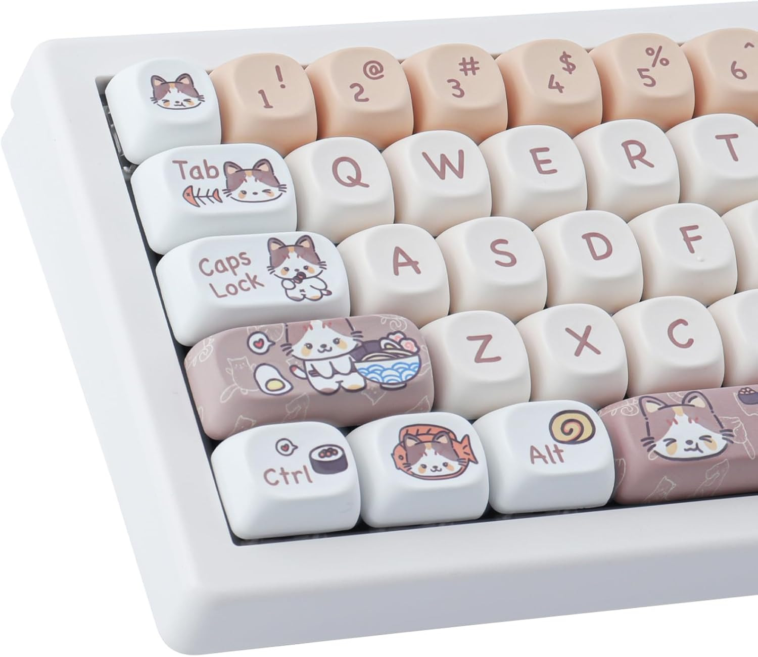 PBT Keycaps 143 Keys Cute Keycaps Kitty-Cat Keycaps Set