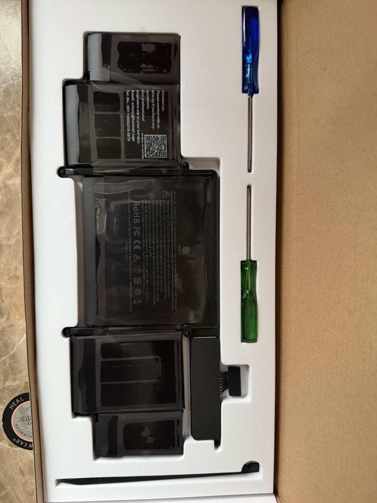 Laptop Battery for Apple MacBook Pro A1493 6330mAh Li-Ion 6-Cell Replacement