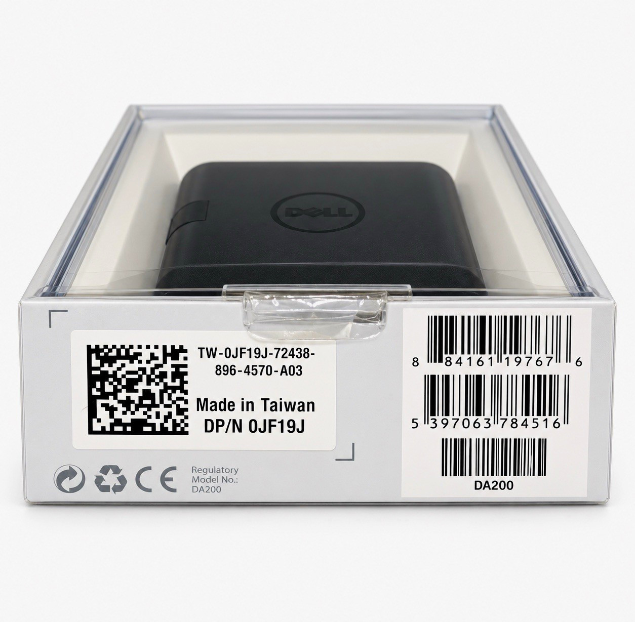 Dell DA200 Portable USB-C Adapter HDMI VGA USB-A RJ-45 Black