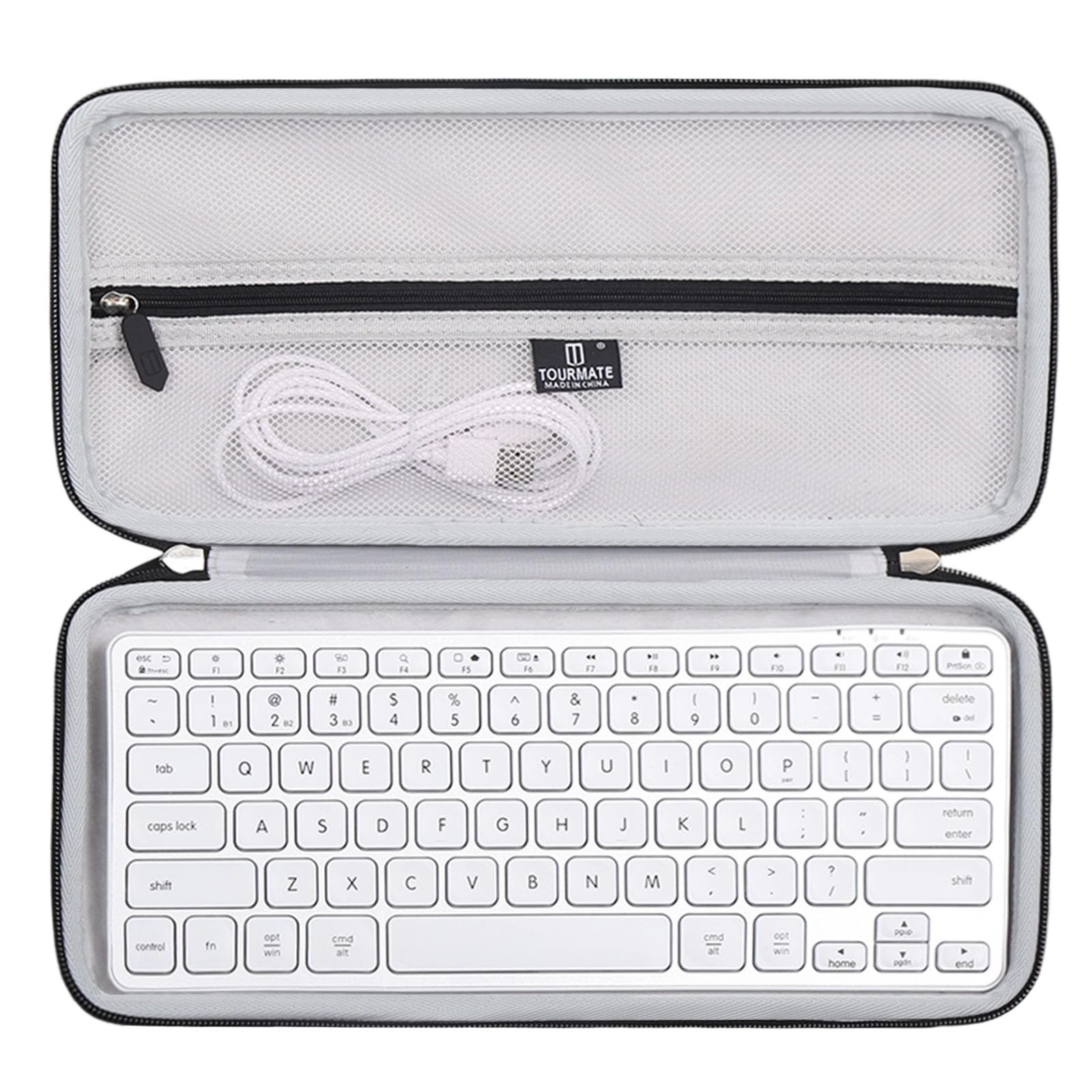 Hard Case for Macally/Satechi/Rapoo/Microsoft Keyboard, Black, Case Only