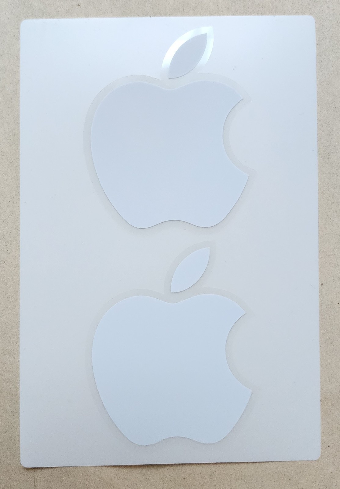 Apple Logo Stickers 2-Pack White Decals MacBook iPhone iPad Laptop NEW