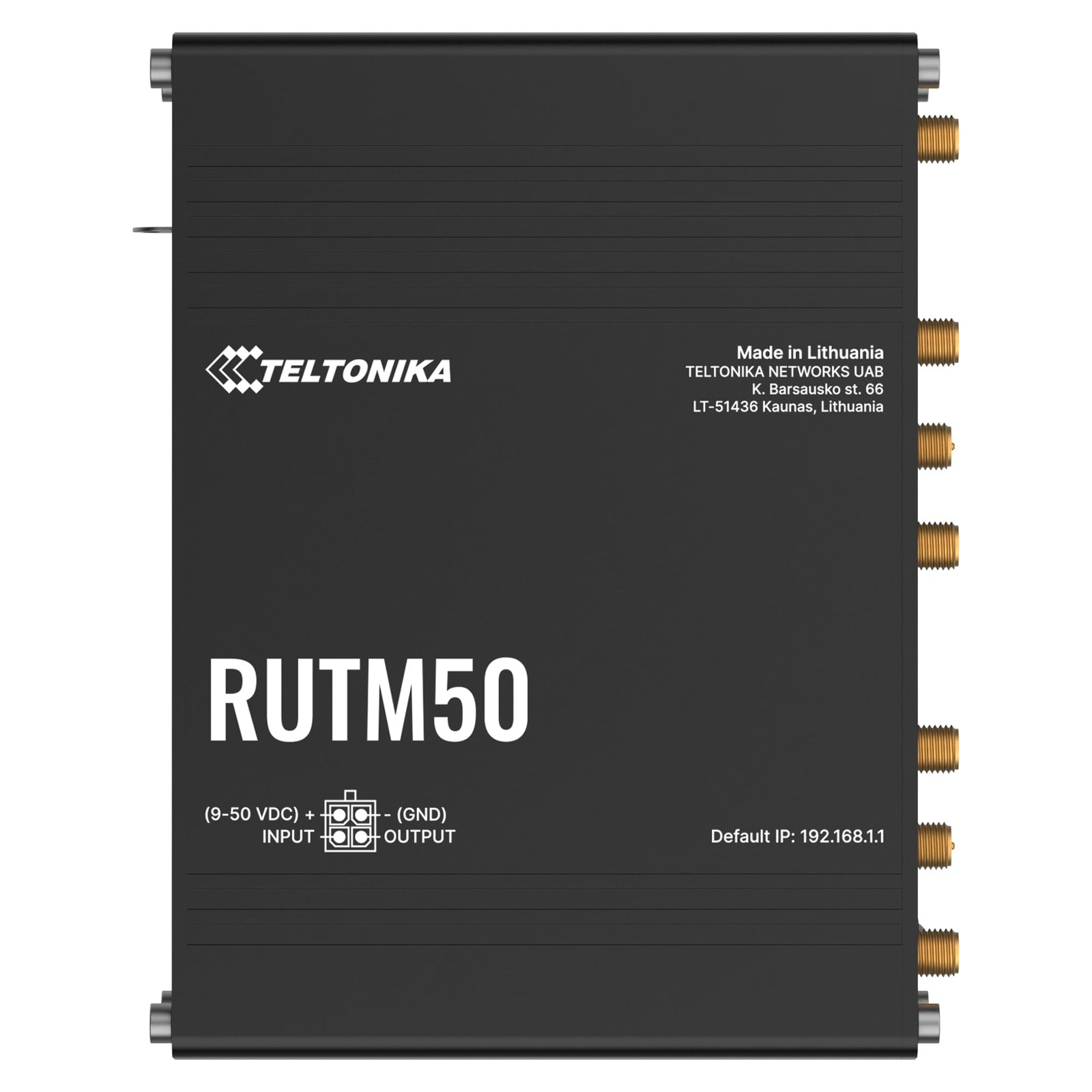 Teltonika RUTM50 RUTM50000000 Industrial 5G Cellular Router, Dual SIM Router