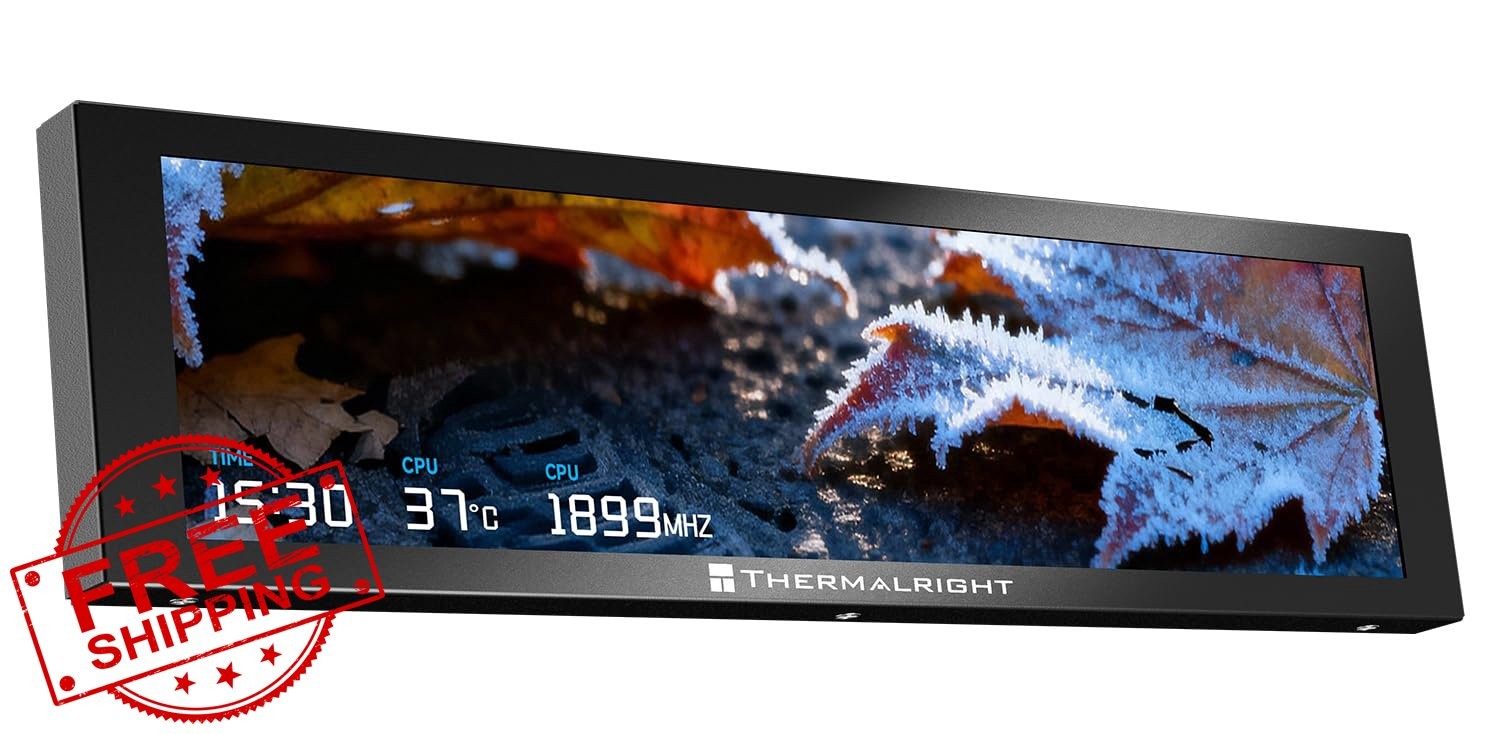 Thermalright Trofeo Vision LCD AIO 9.16" Monitor PC Hardware Display Black