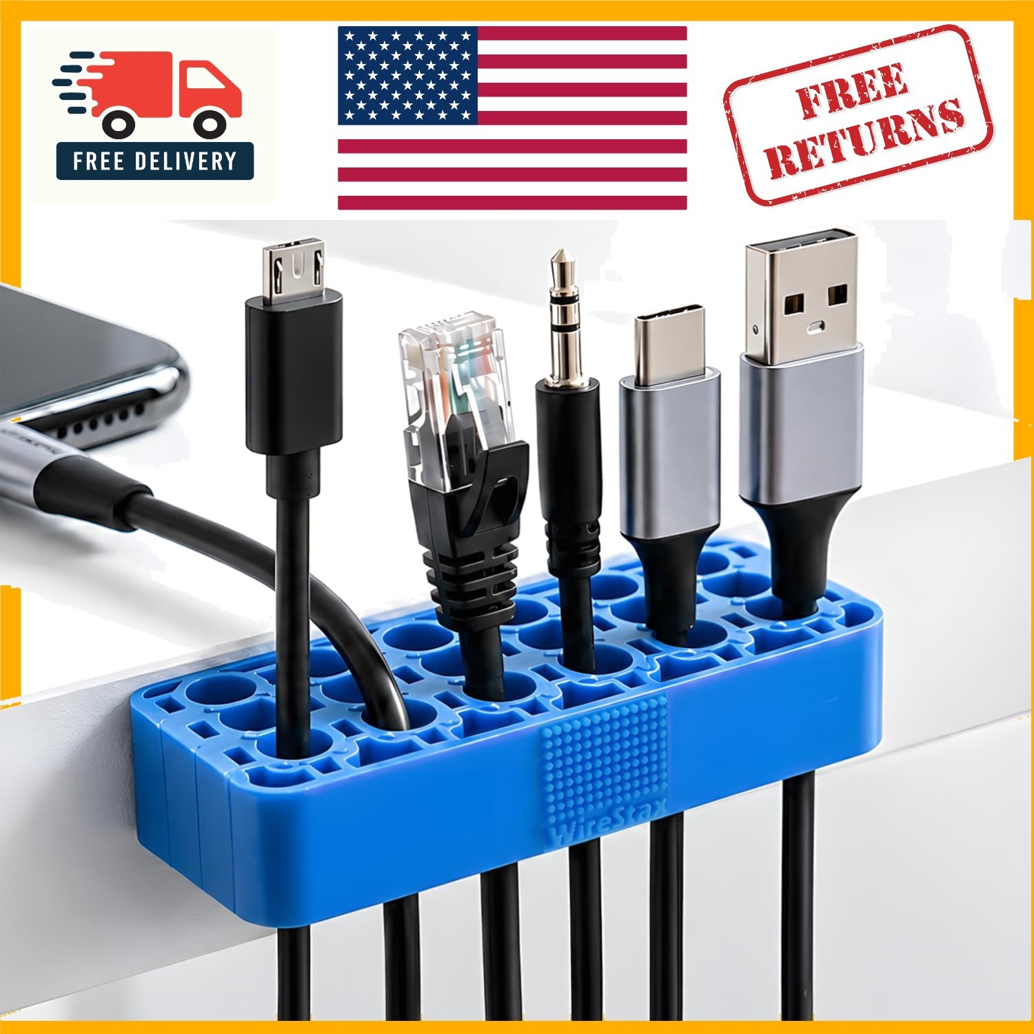 Expandable 3-Pack Cable Management System with 12 Channels - Modern Wire Holder