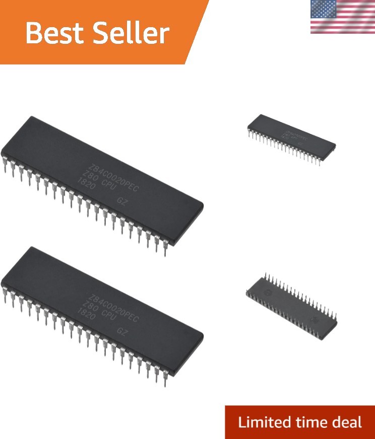 Z80 20MHz Microprocessor - 2pcs Z84C0020PEC DIP-40 for Electronic Projects