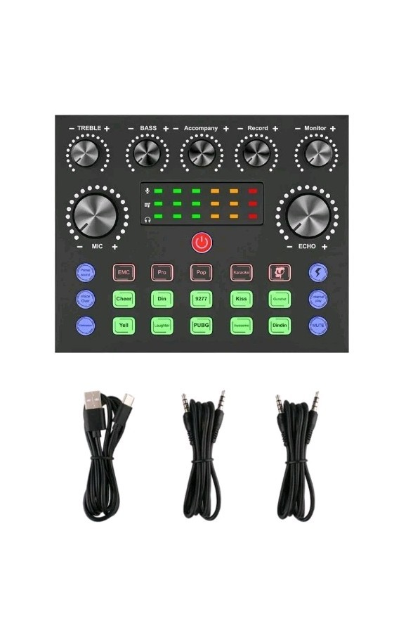 V8S Multi-function Sound Card Equipment For Live Steaming and Family Karaoke