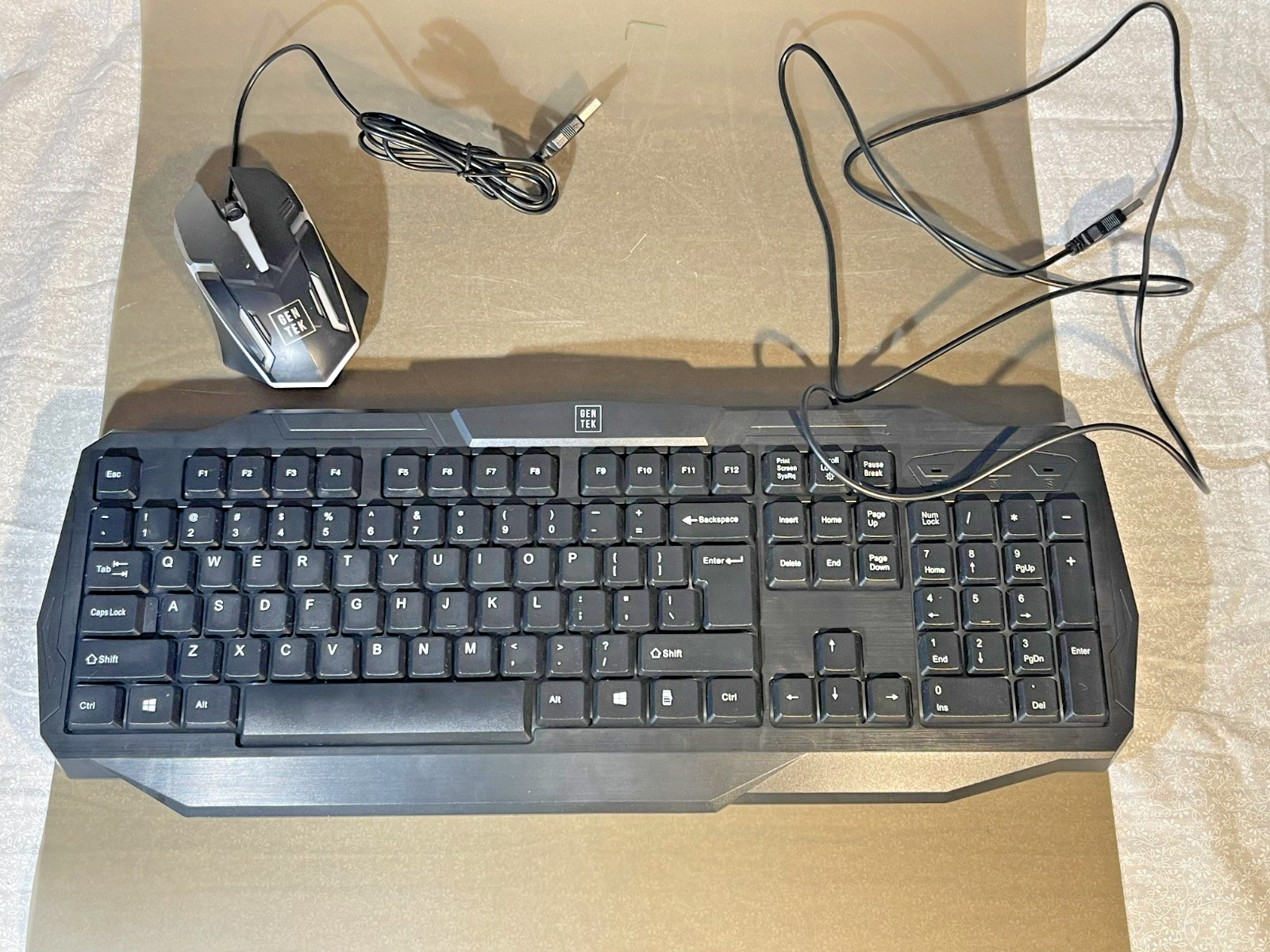 GNE TEK Color play Series Wired LED Keyboard & Mouse Bundle Gaming RGB Set (2065