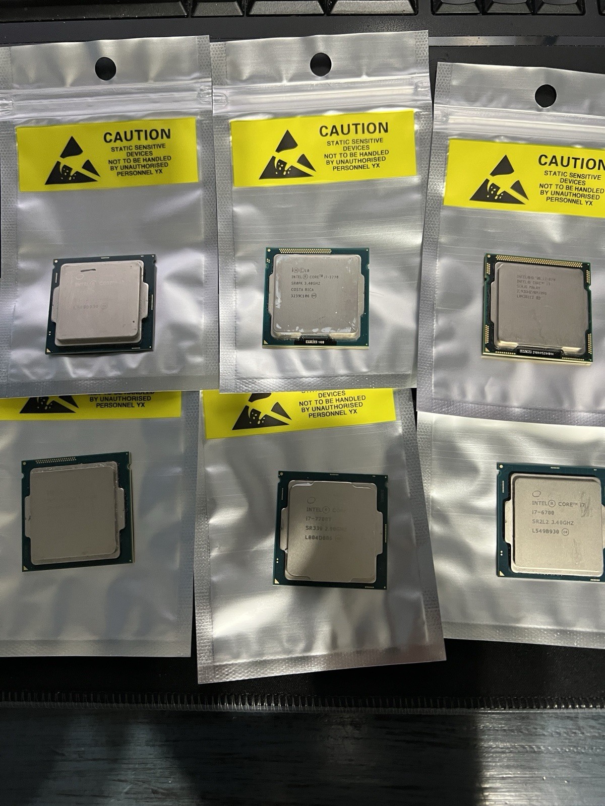 Lot of 6 Mixed Intel Core i7 Processors