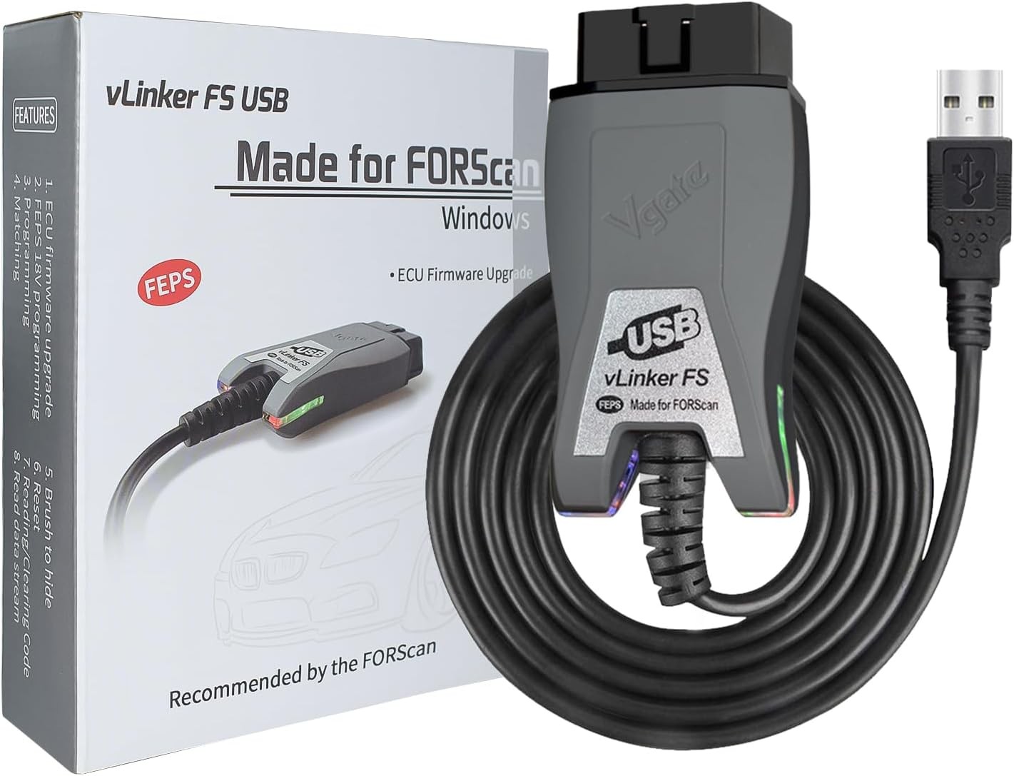 USB OBD2 FORScan Adapter HS MS-CAN Auto Switch for Ford Lincoln Mazda Mercury