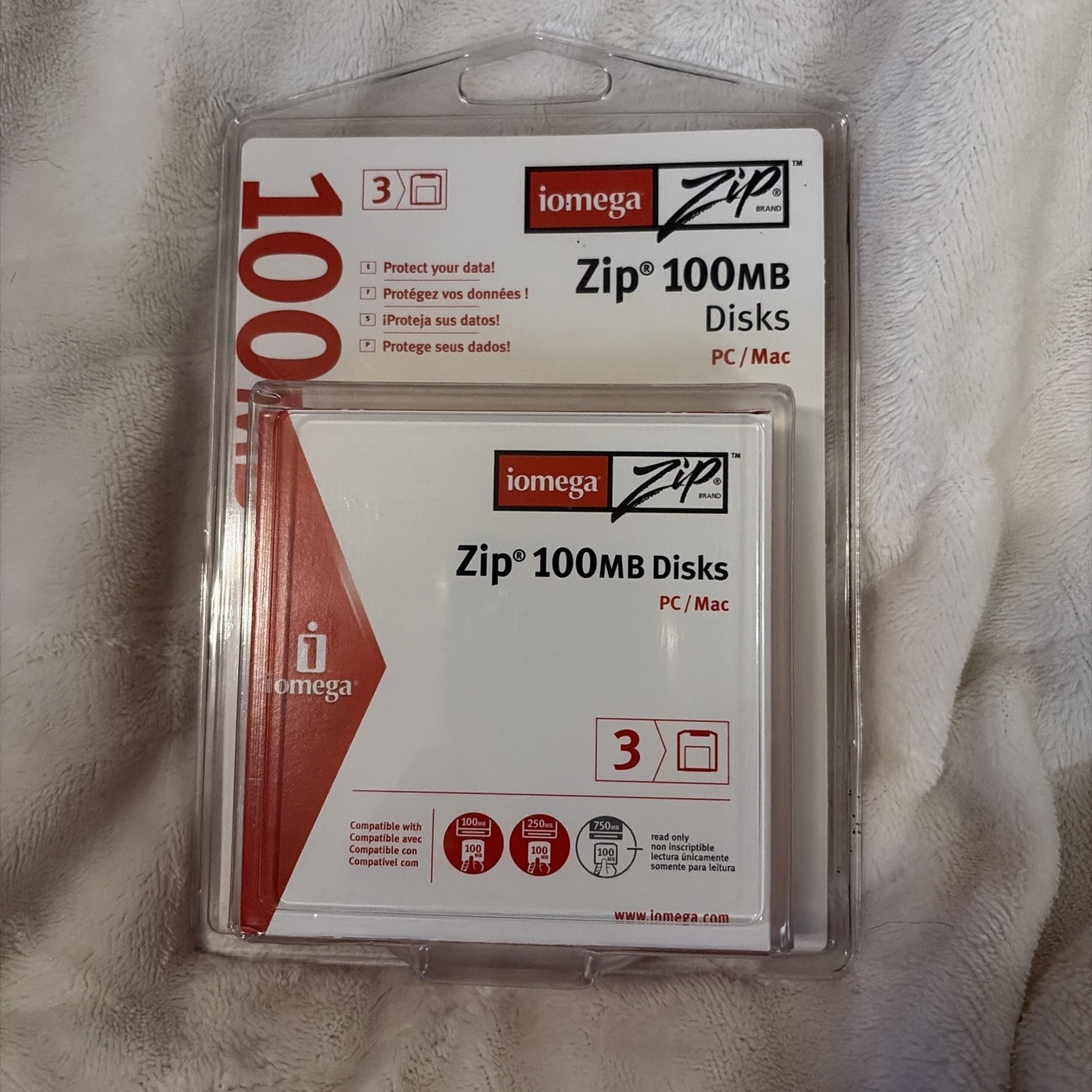 Iomega Zip 100 100MB Disks Mac Formatted 3 Pack Sealed Read Description A4