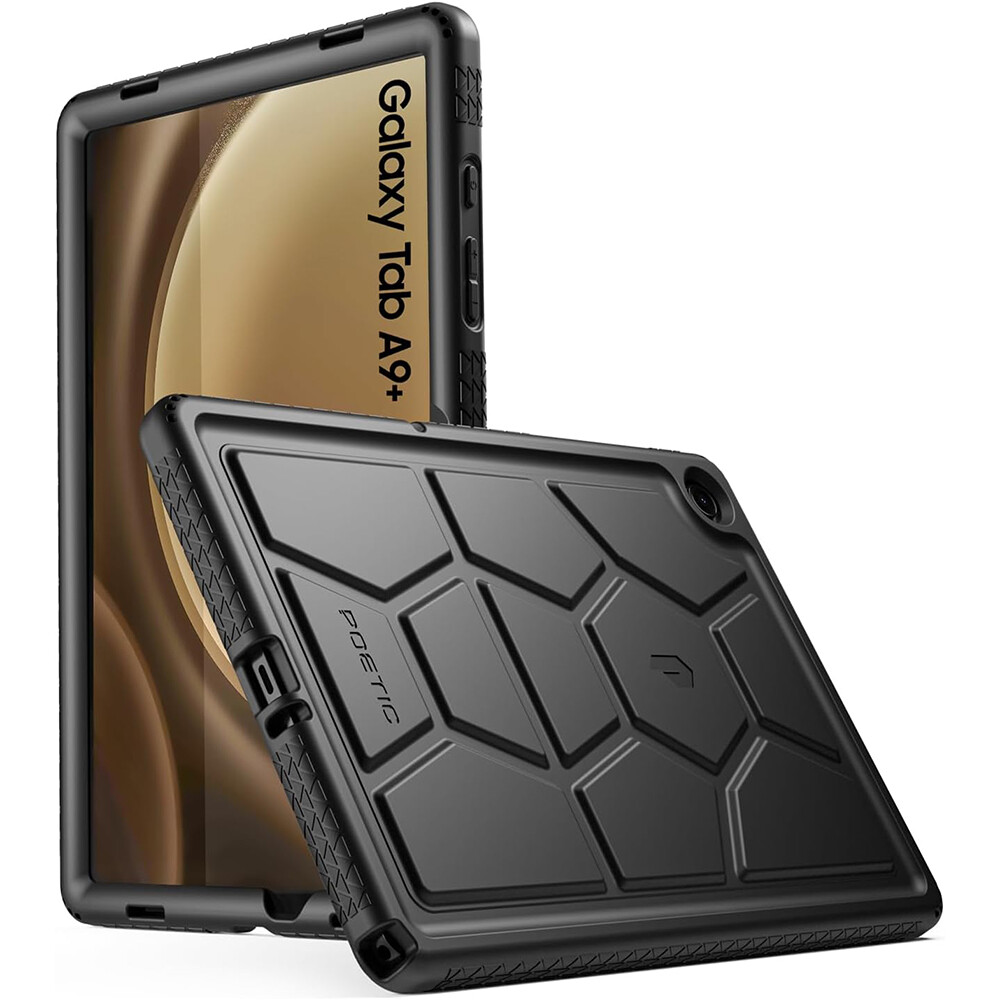 For Galaxy Tab A9 Plus 2023 Case Kids Friendly Shockproof Silicone Cover Black