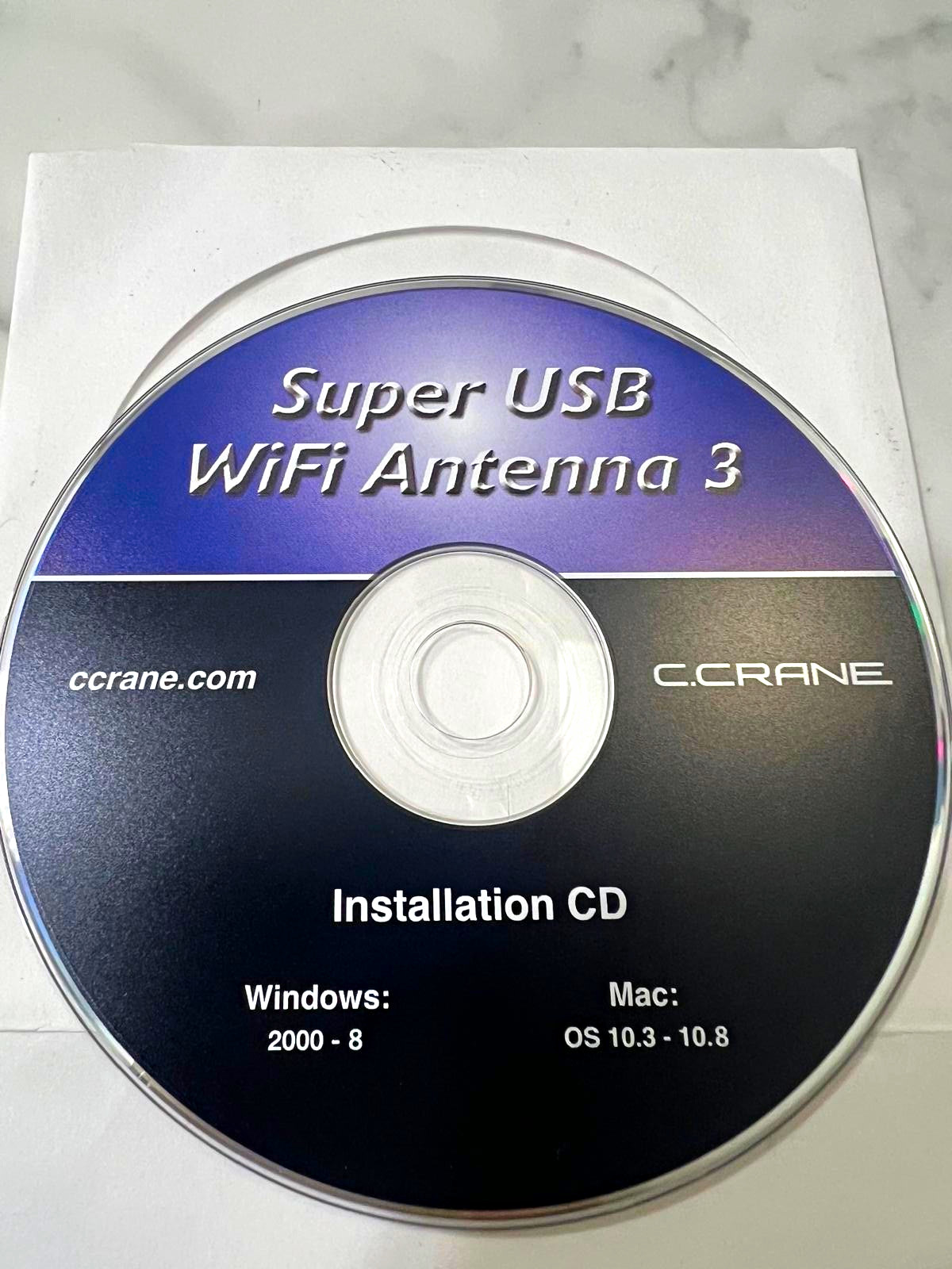 C.Crane Super USB WiFi Antenna 3 Drivers Update CD Windows 2000-8
