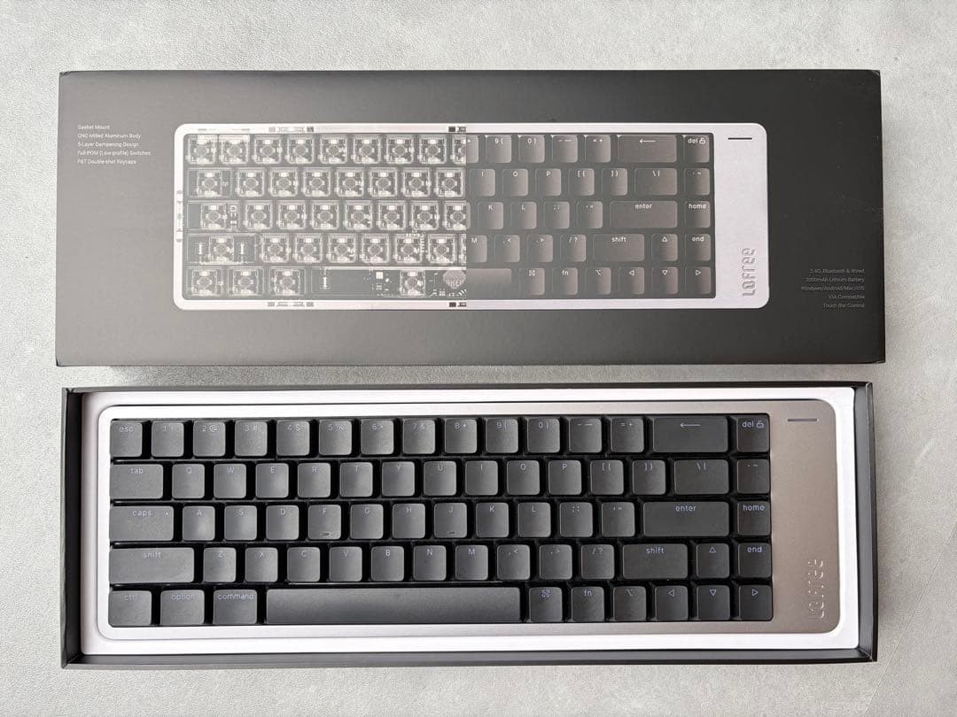Lofree FLOW2 68-Key US Layout Wireless Mechanical Keyboard Silver Surfer