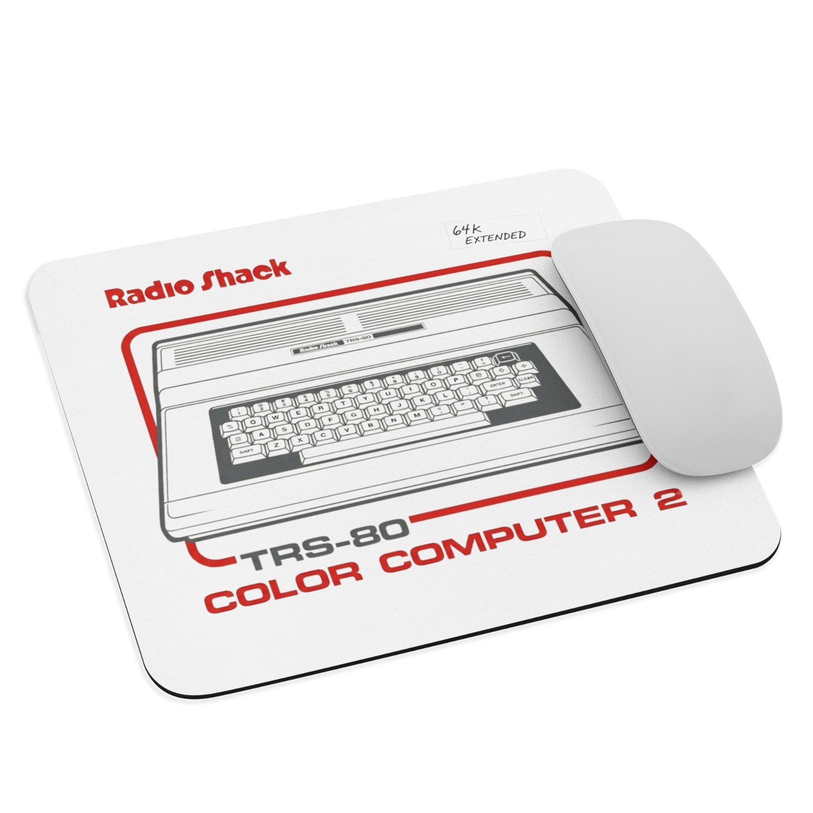 Retro Radio Shack TRS-80 Color Computer 2 Mouse Pad – 64K Extended Nostalgia