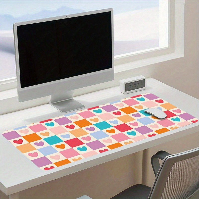 1pc Large Non-Slip Desk Mat & Mouse Pad Suitable for Gaming and Office Use, Sm