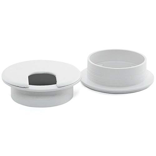 Durable ABS Desk Grommet Hole Cover (2 pcs) for Effective Cable Management
