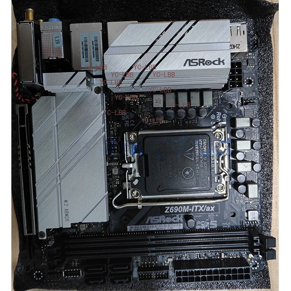 For ASRock Z690M-ITX/ax LGA 1700 DDR4 2×M.2 4×SATA III Mini-ITX Motherboard