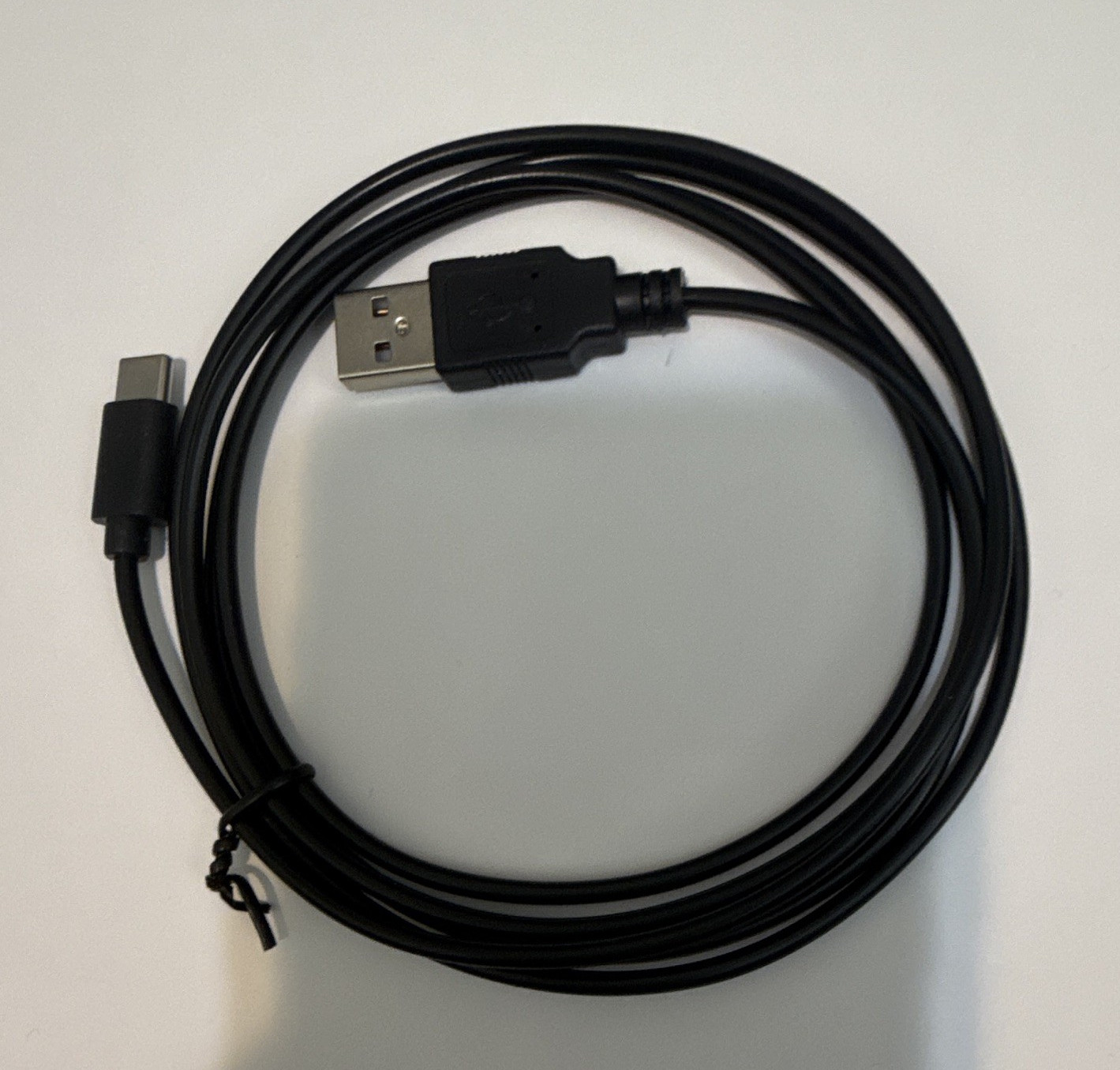 USB-A Male to USB-C Male Charging/Data Round Cable 5 ft Black
