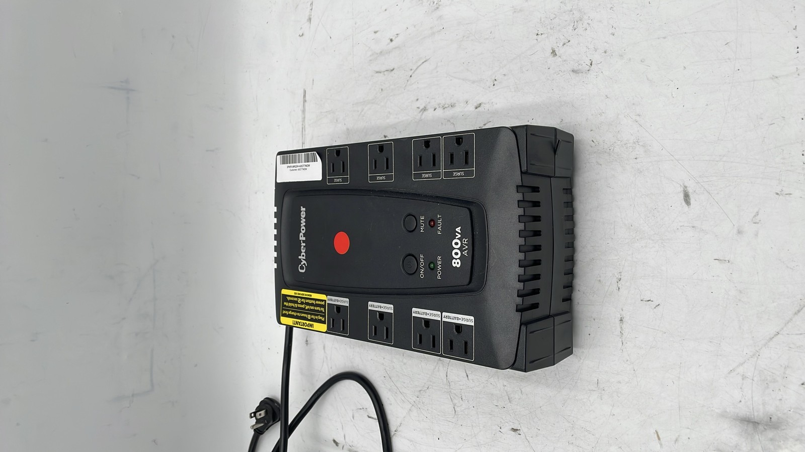 CyberPower CP800AVRa 800VA 450W 8Outlet Battery Backup Surge Protector FOR PARTS
