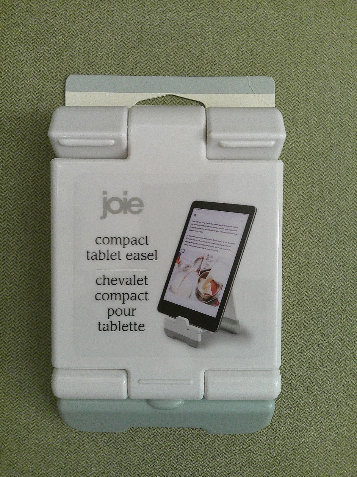 Joie Compact (Foldable) Tablet Easel Stand, White with Green