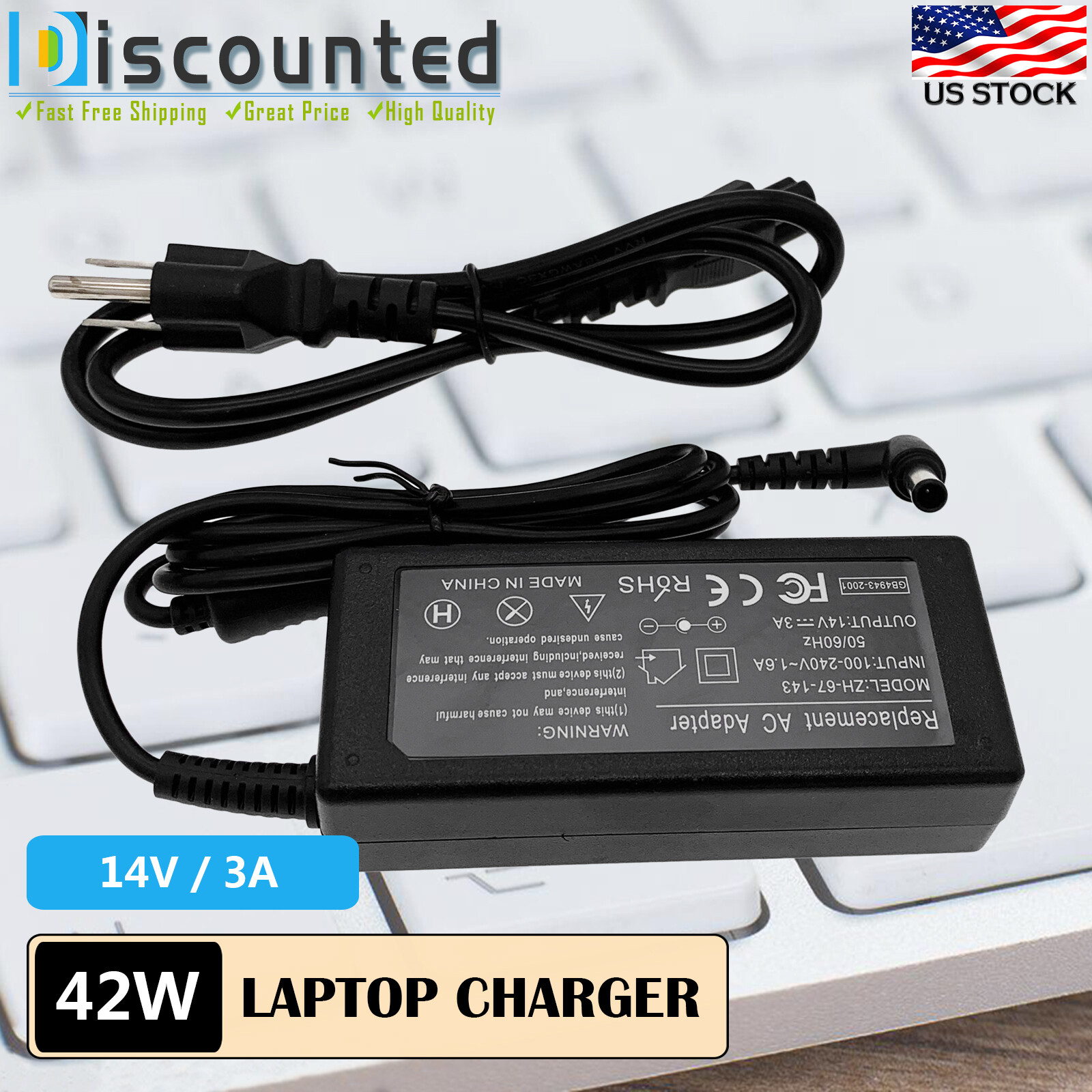 AC Adapter For Samsung LU32R590CWNXZA U32R590CWN LED Monitor Power Supply Cord