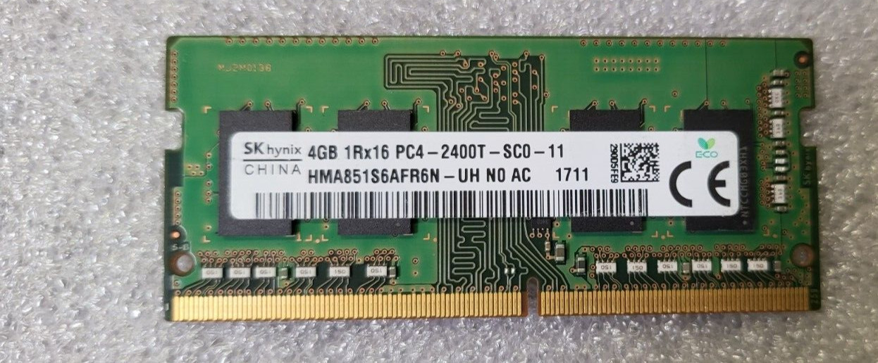 HMA851S6CJR6N-XN GENUINE HYNIX LAPTOP MEMORY 4GB 1RX16 PC4-3200AA-SC0-11 TESTED