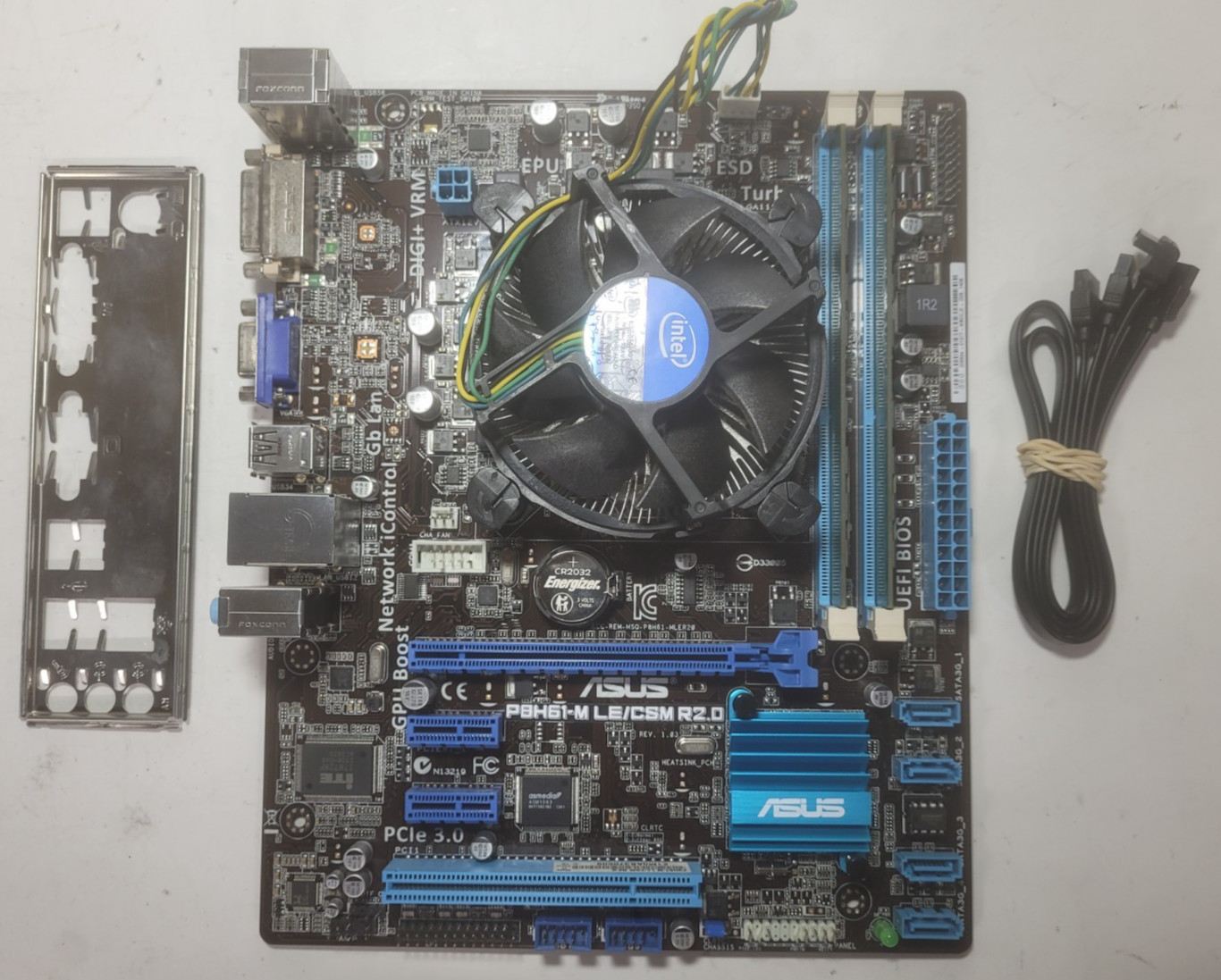 ASUS P8H61-M LE Motherboard Core I5-3470 4GB RAM, IO Shield # 2302