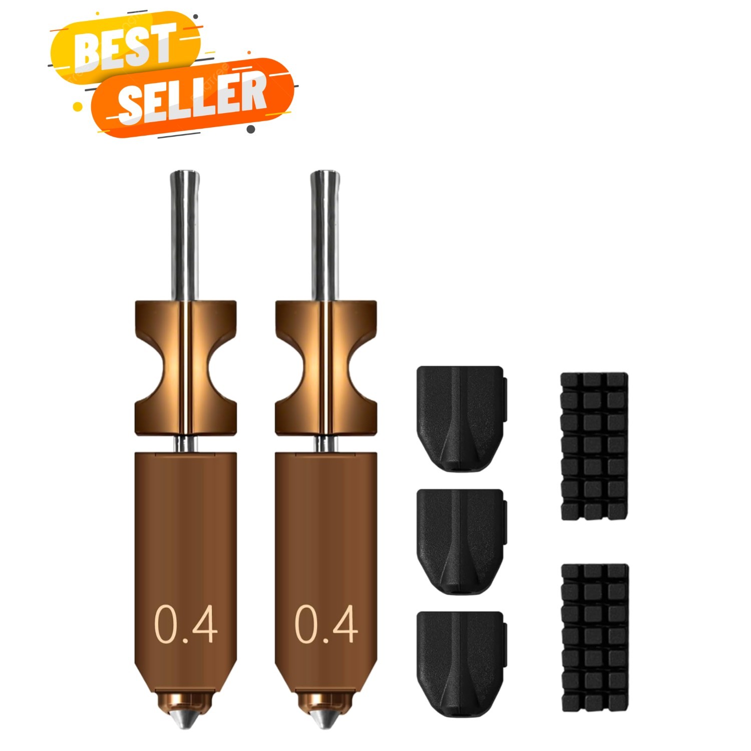 2 Pcs 0.4MM Integrated Adventurer 5X Nozzle Kit for Flashforge AD5X 3D Printe...