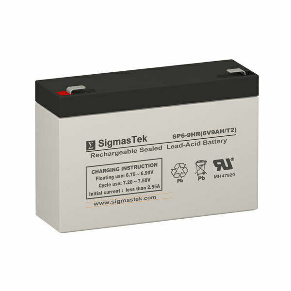 BP8-6-F2 B&B Battery replacement SLA Battery (6V 9AH)