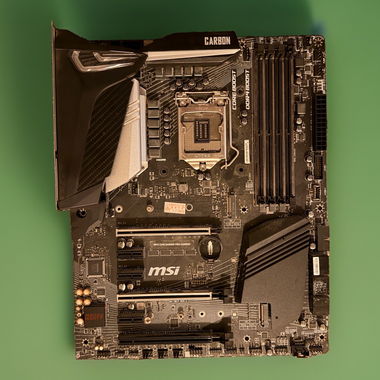 MSI MP G Z390 Gaming Pro Carbon (PCB code MS-7B17, V er 1.1)