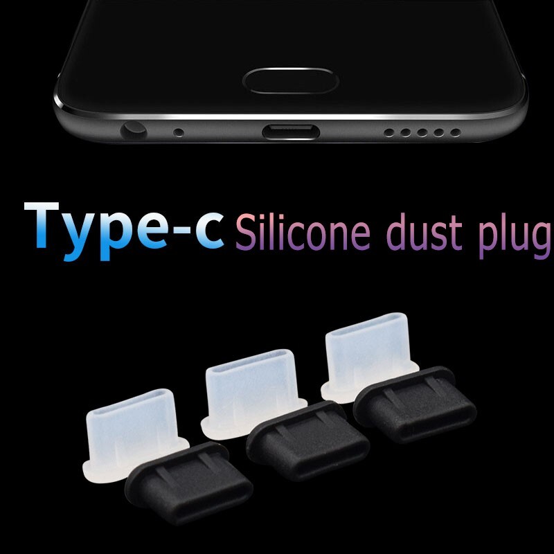 Silicone USB Type-C Dust Plug Mobile Phone Accessories Charging Port Headphone