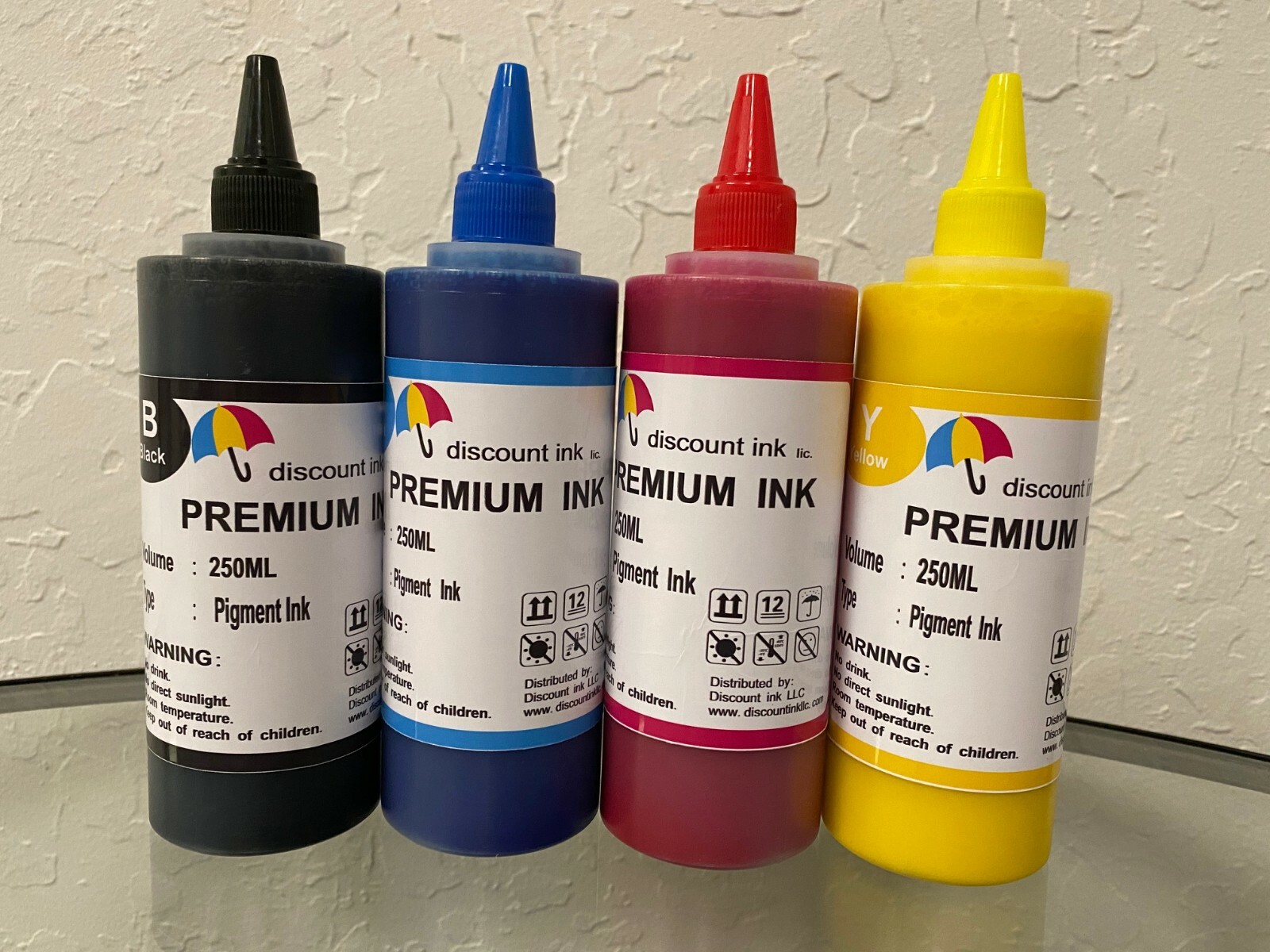 Pigment Refill ink for Epson Eco Tank L110 L120 L200 L210 L300 L350 L355 4x250ml