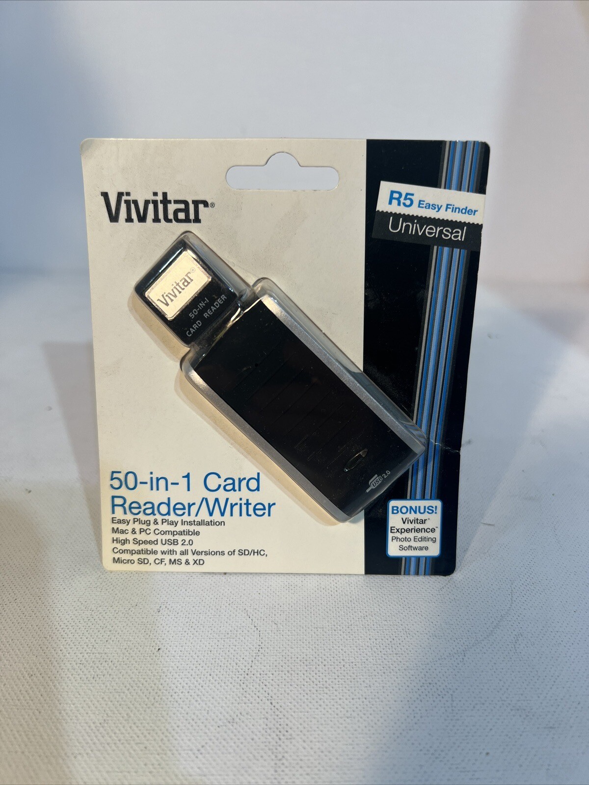 New Vivitar Secure Digital Card SD Reader/Writer MAC & PC High Speed USB 2.0