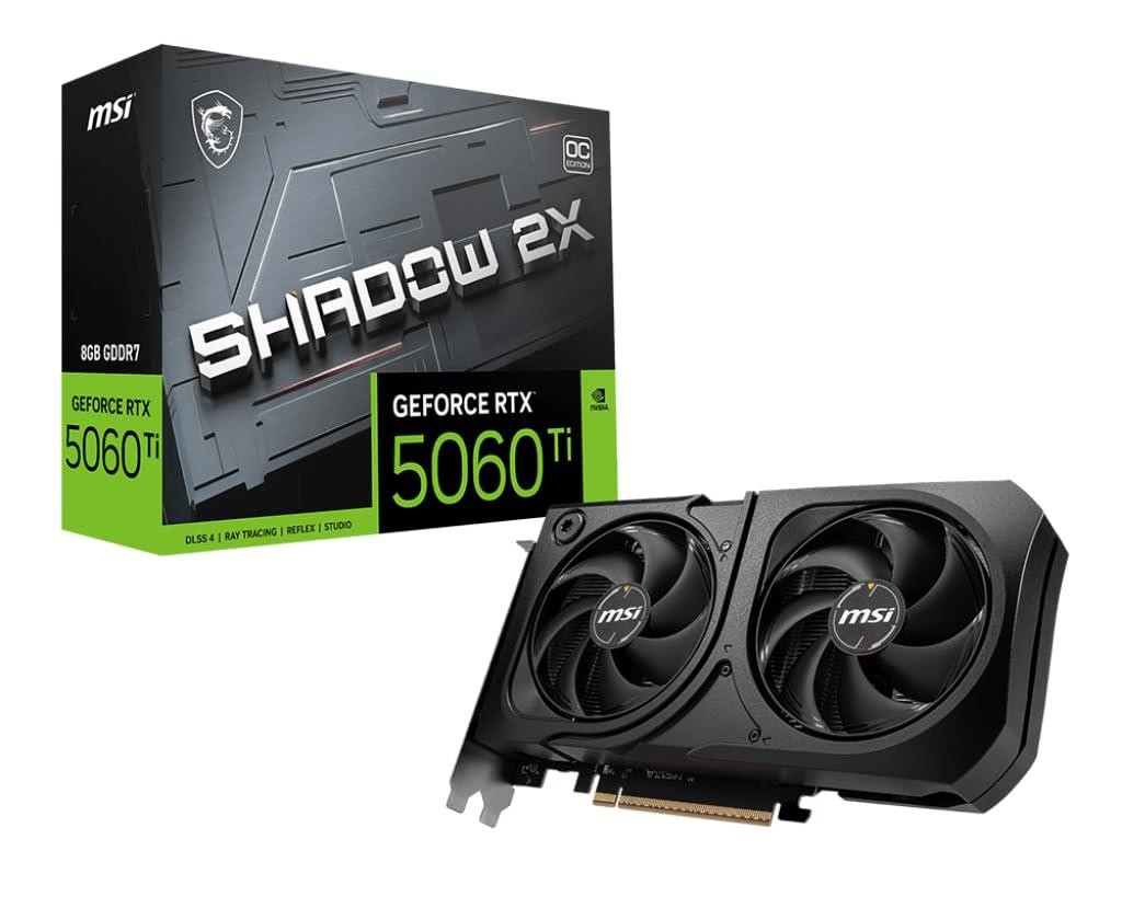MSI NVIDIA GeForce RTX 5060 Ti 8G SHADOW 2X OC PLUS GPU G506T-8S2CP