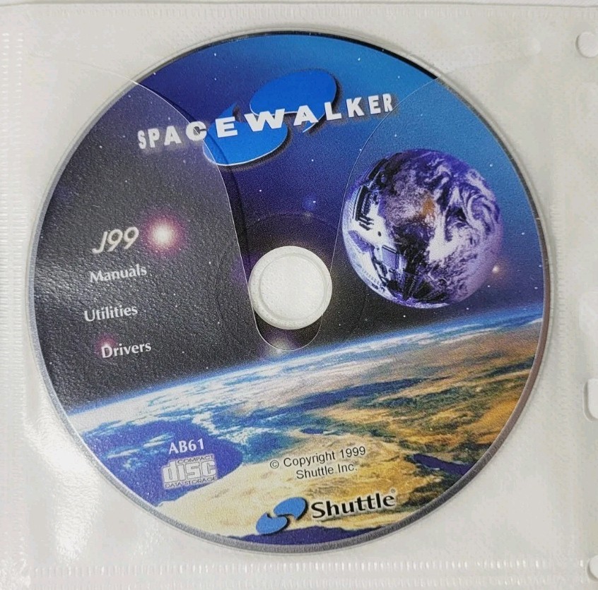 Vintage Spacewalker J99 Drivers and Manuals CD, Shuttle Inc