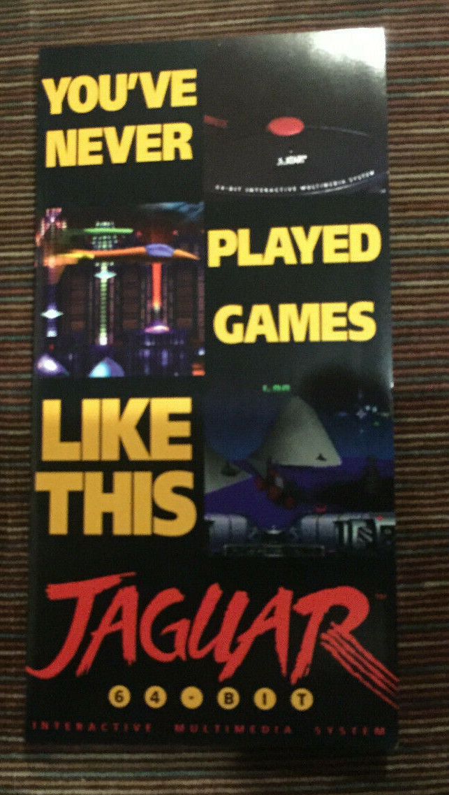 BROCHURE Multi Fold Atari Jaguar NEW Original