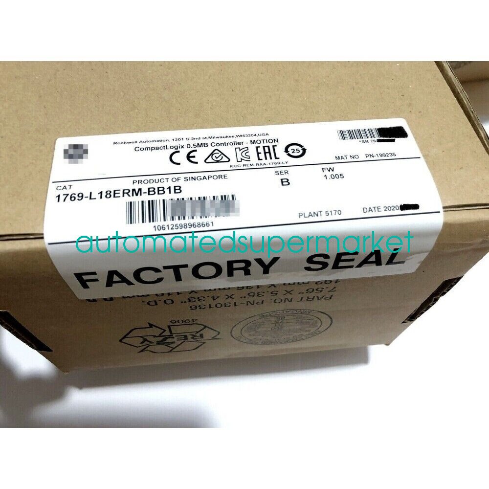 1PC NEW 1769-L18ERM-BB1B CompactLogix 0.5MB Controller Motion Shipping DHL/FedEX