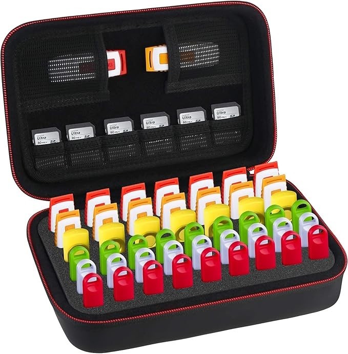 Flash Drive Case SD Card Holder 48 Slots USB Storage Case Thumb Drive Memory Car