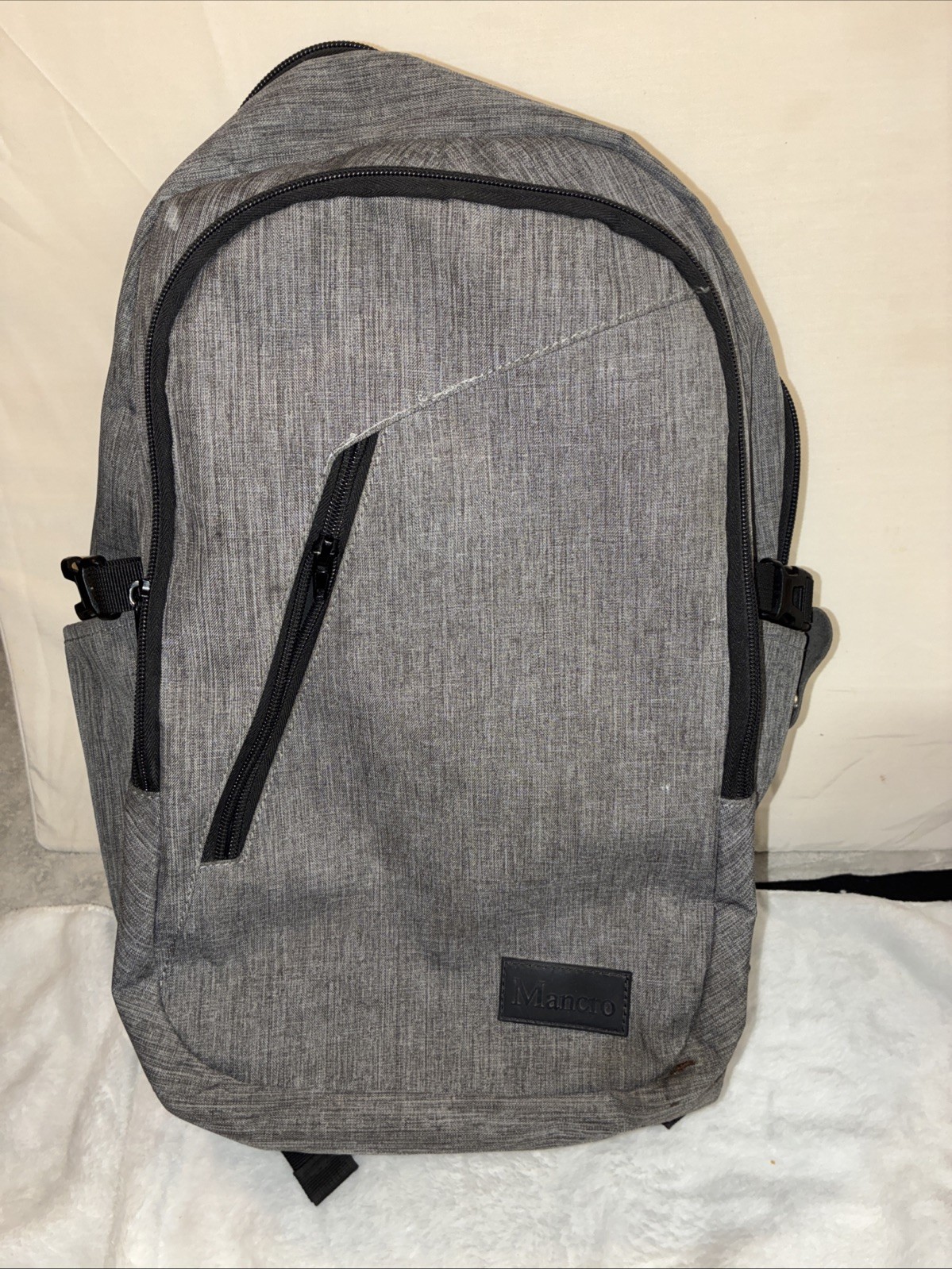 Mancro Laptop Backpack 17.3 Inch Work Business Travel Bag with USB Charger(B001)