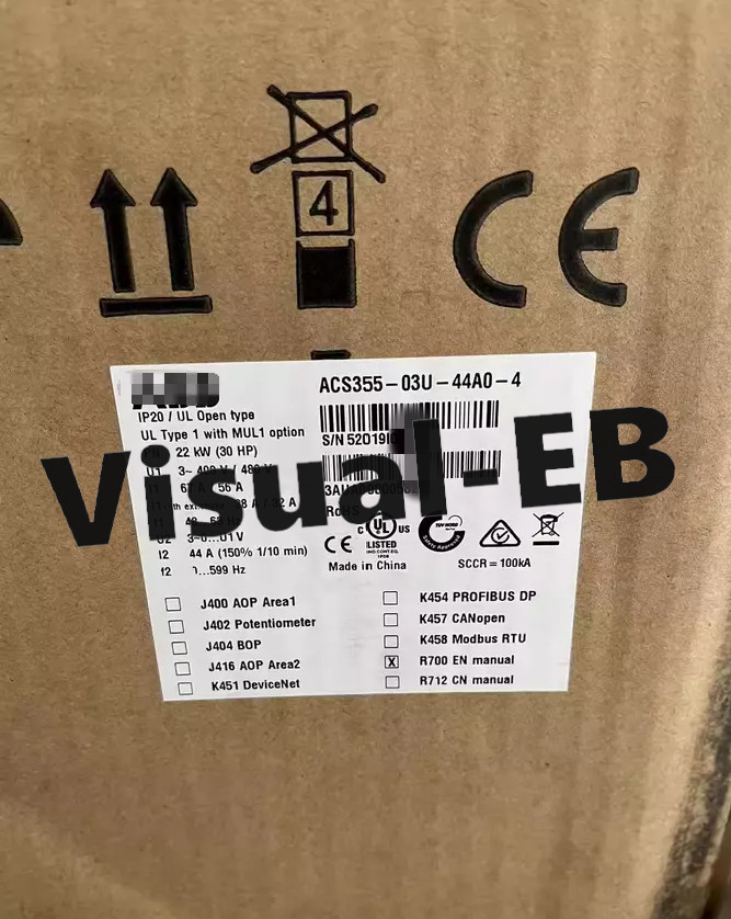 ABB ACS355-03U-44A0-4 LV AC Machinery Drive Module 480 V ACS355-03U-44A0-4