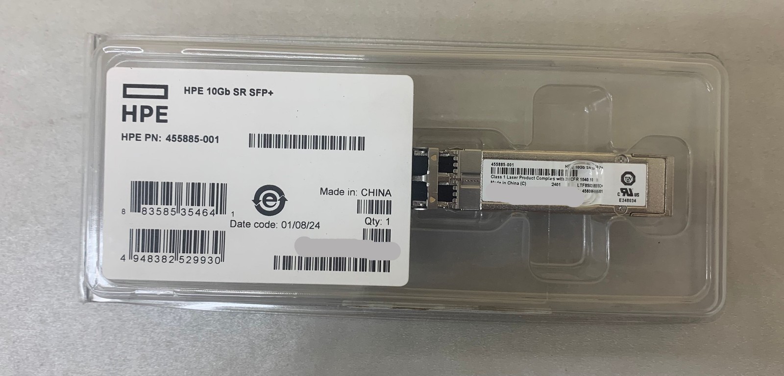 HPE 10Gb BL c-CI SR SFP+ Transceiver Module (455885-001)