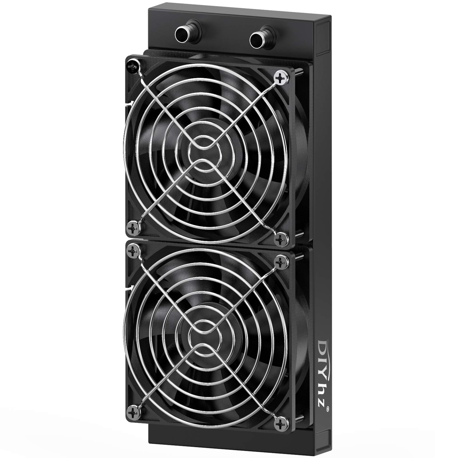 DIYhz Water Cooling Computer Radiator, 12 Pipe Aluminum Heat Exchanger Liquid...