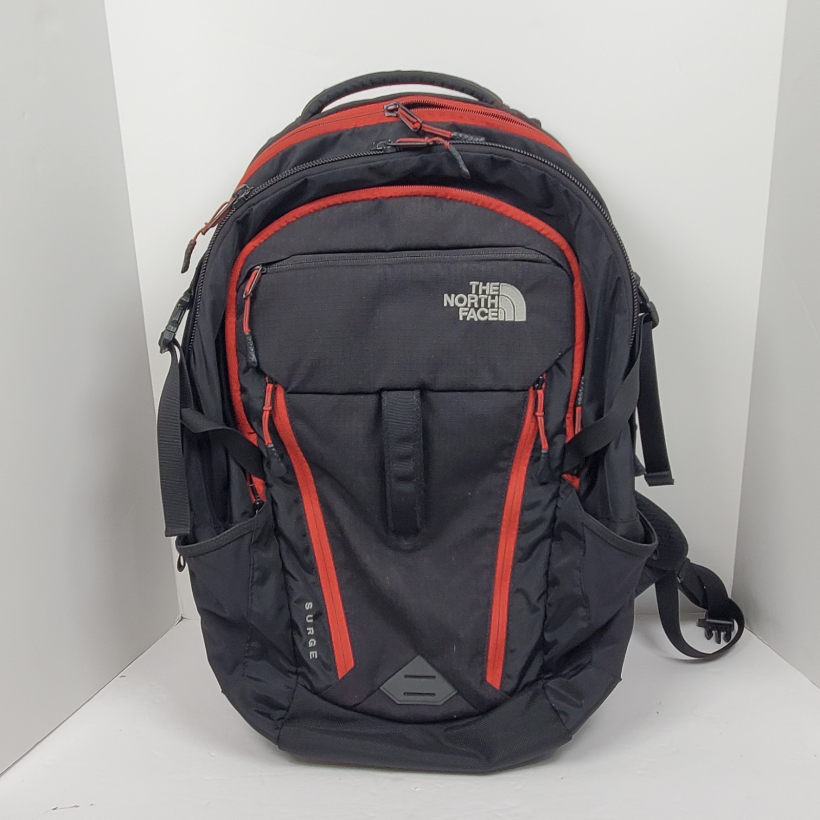 The North Face Surge Transit Utility Backpack Red Black