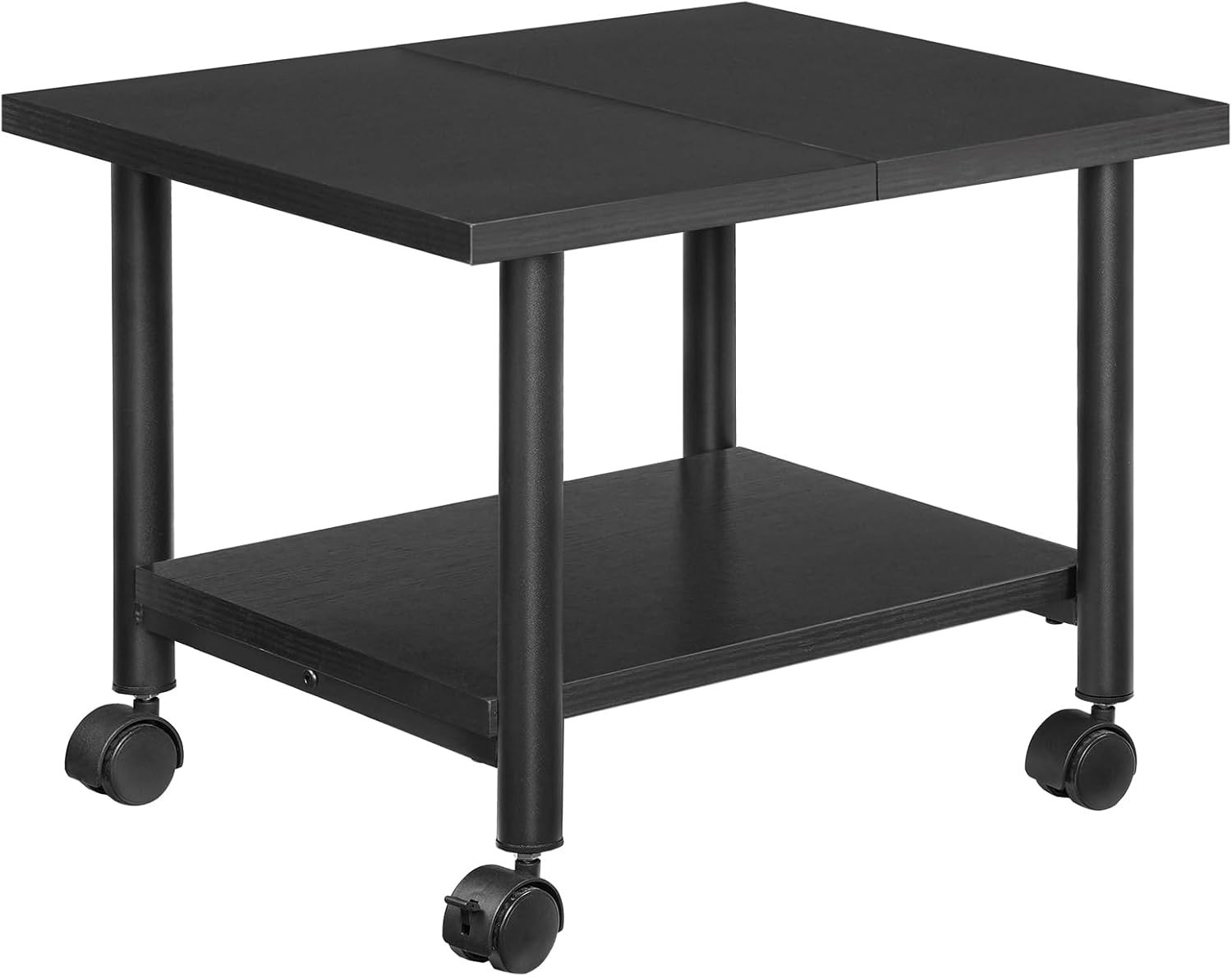 Durable Under Desk 2-Tier Printer Cart - Mobile Storage Solution for Offices
