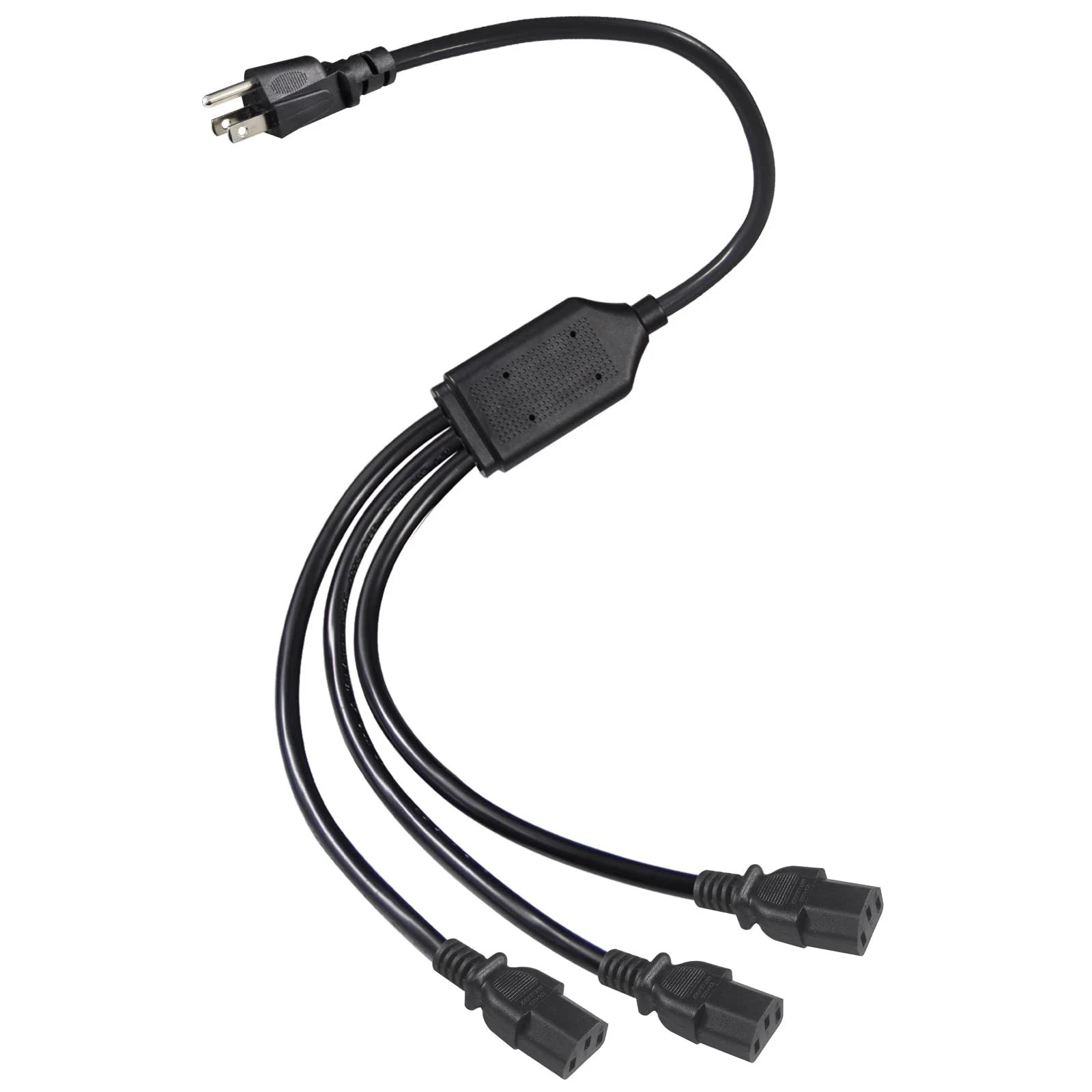 Computer Y Splitter Power Cord, NEMA 515P to 3X IEC60320 C13 Female 3 Ways Ou...