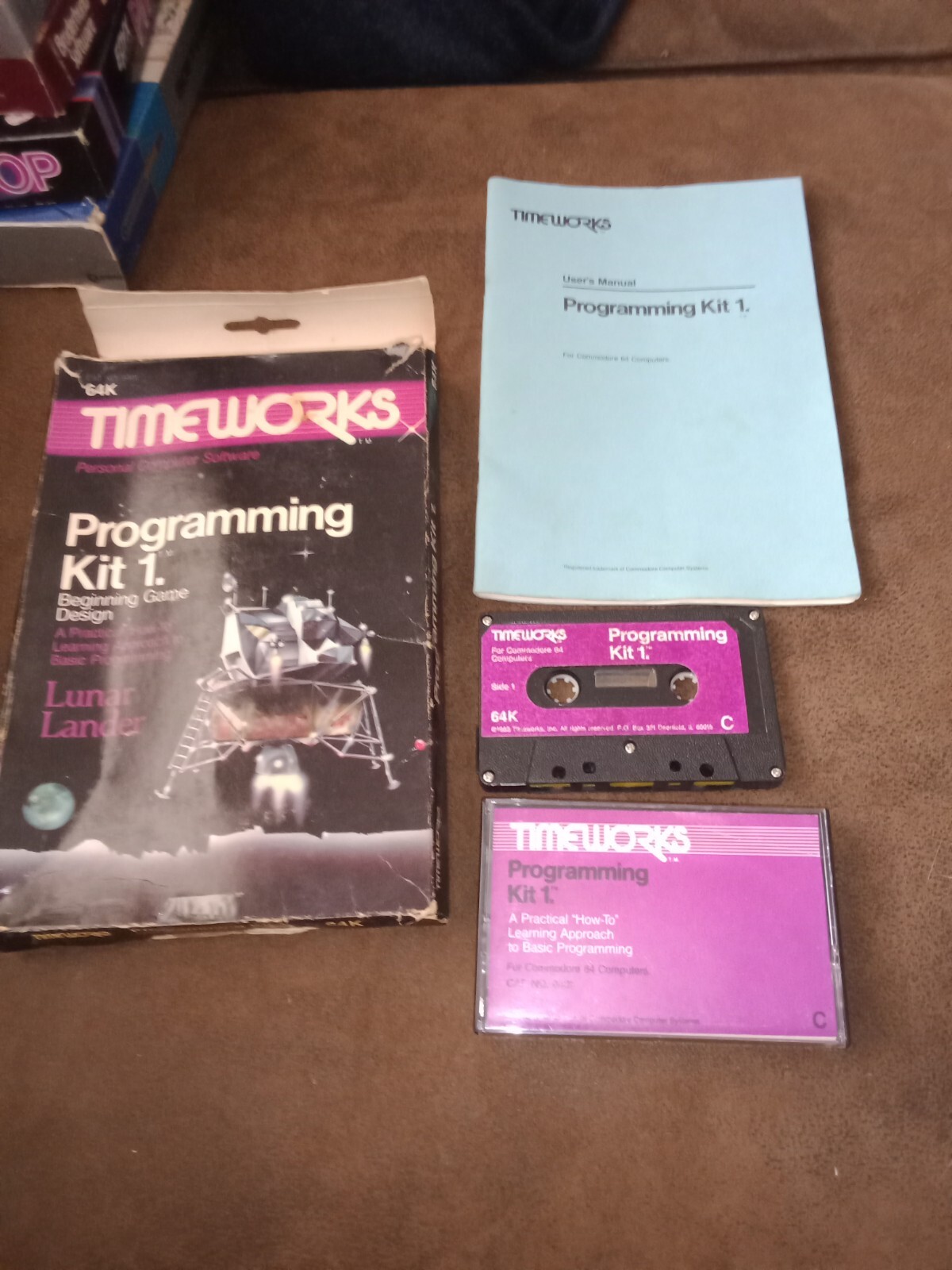Timeworks Programming Kit 1 lunar lander Commodore 64 Computer Software in Box