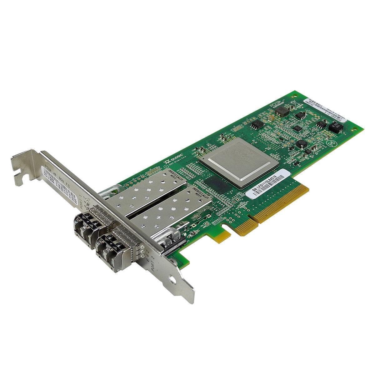 QLogic QLE2562-F FC Dual Port 8Gb PCI-E x8 Network Adapter FP + 2x 8Gb SFP+