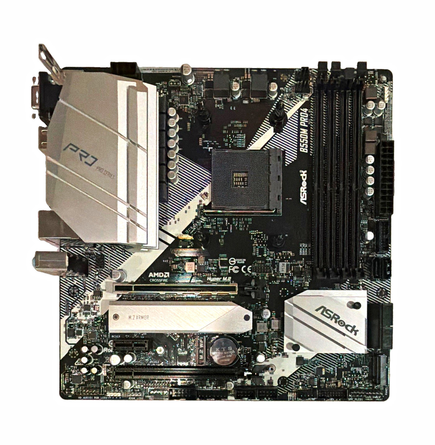 ASRock B550M Pro4 MicroATX AM4 DDR4 Gaming Motherboard HDMI USB-C