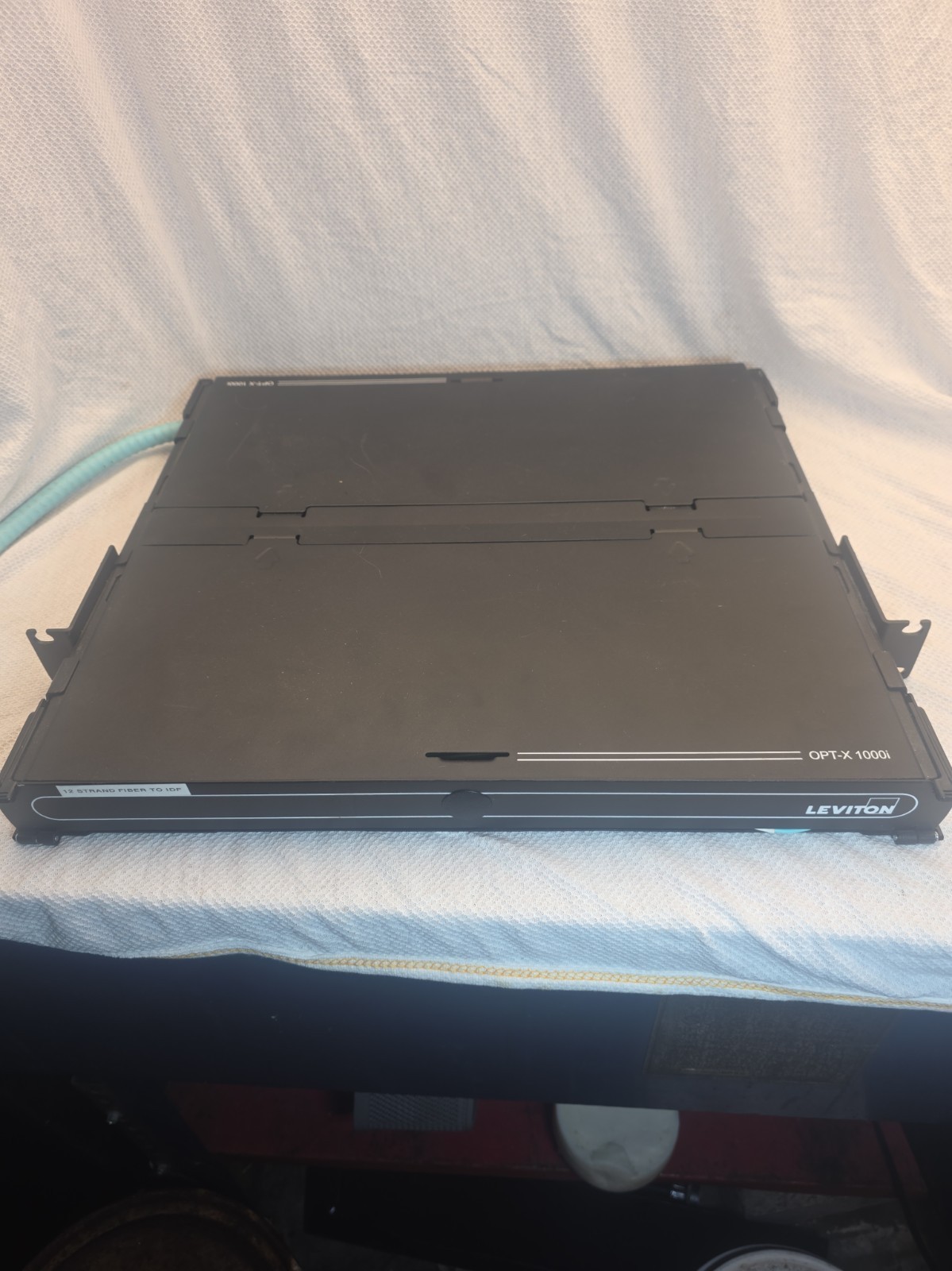 Leviton Opt-X 1000i SDX 1RU Rack-Mount Fiber Enclosure - Loaded w/ 12-Strand LC