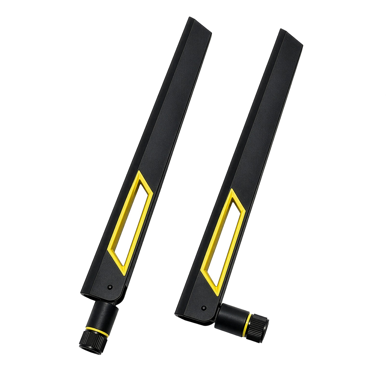 10dBi Tri-Band Adjustable External WiFi Antenna Pair | RP-SMA Black/Yellow